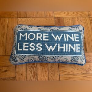 Blue and White Accent Pillow